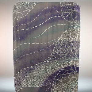 Crepe Silk Batik Fabric Warisan in Lavender